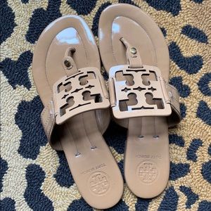 Tory Burch Square Miller Patent Sandals